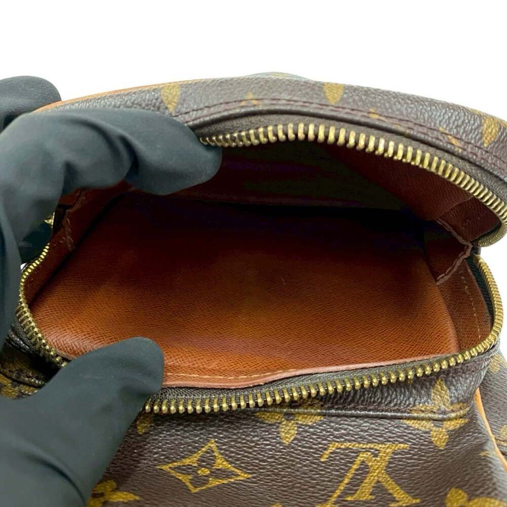 LOUIS VUITTON Authentic Brown Monogram Leather Pochette Shoulder Bag - Picture 10 of 10